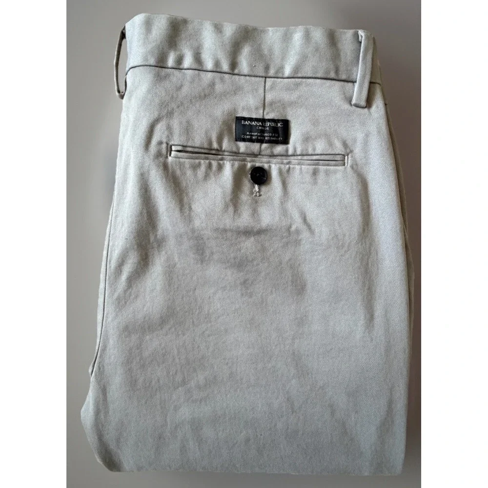 Banana Republic Chino Dress Pants Trousers Lightweight Gray Men's 36x34 JBHS